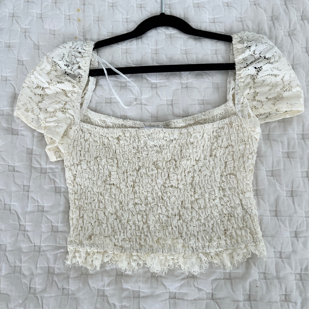 Princess Polly white lace top